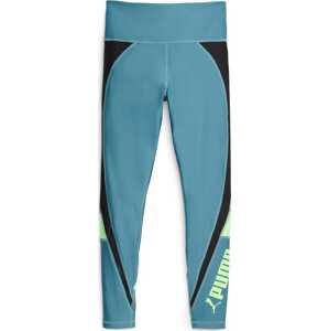 PUMA Sportovní kalhoty azurová modrá / světle zelená / černá