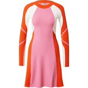 BOSS Orange Úpletové šaty 'Firoko' oranžová / růžová / bílá