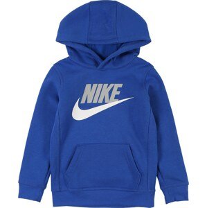 Nike Sportswear Mikina královská modrá / šedá / bílá