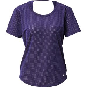 NIKE Funkční tričko béžová / tmavě fialová