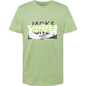 JACK & JONES Tričko kiwi / jablko / černá / bílá