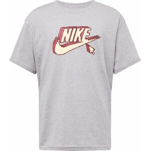 Nike Sportswear Tričko 'FUTURA' béžová / hnědá / šedý melír / melounová