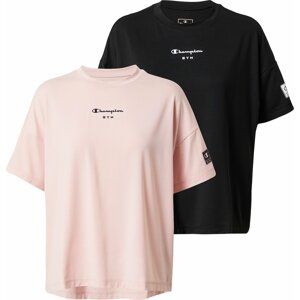 Champion Authentic Athletic Apparel Funkční tričko růžová / černá / bílá