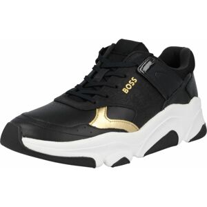 BOSS Black Sportovní boty 'Asher_Runn' zlatá / černá