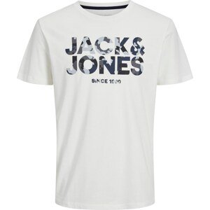 JACK & JONES Tričko 'James' námořnická modř / šedá / černá / bílá