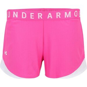 UNDER ARMOUR Sportovní kalhoty 'Play Up 3.0' pink / bílá