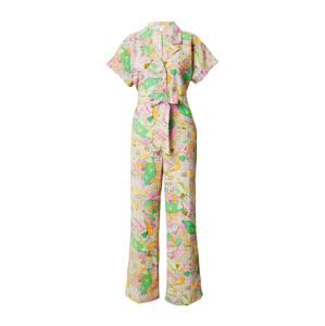 Monki Jumpsuit 'Ray' béžová / žlutá / limetková / pink