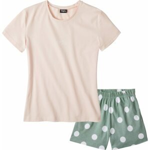 BUFFALO Pyžamo zelená / pastelově růžová / bílá