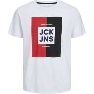JACK & JONES Tričko 'Oscar' námořnická modř / červená / černá / bílá