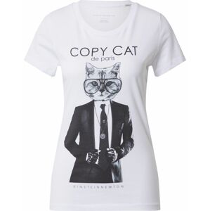 Tričko 'Copy Cat' einstein & newton černá / bílá