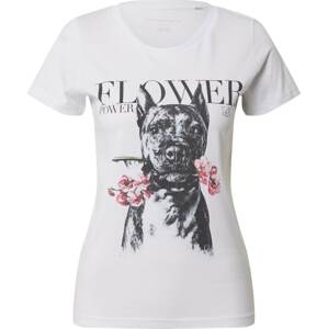 Tričko 'Flower Dog' einstein & newton růžová / černá / bílá