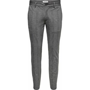 Chino kalhoty 'Mark' Only & Sons šedá / šedý melír / černá