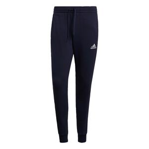 Sportovní kalhoty 'Essentials Fleece Fitted 3-Stripes' ADIDAS SPORTSWEAR tmavě modrá / bílá