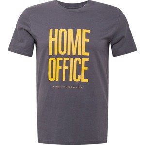 Tričko 'Home Office' einstein & newton chladná modrá / žlutá