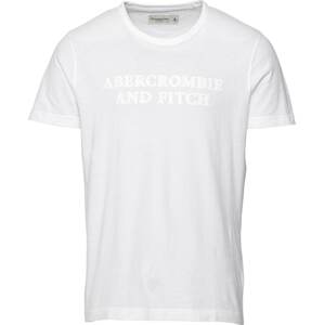 Tričko Abercrombie & Fitch bílá / přírodní bílá