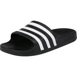 Plážová/koupací obuv 'Adilette Aqua' ADIDAS SPORTSWEAR černá / bílá