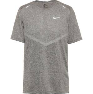 Funkční tričko 'Rise 365' Nike světle šedá / šedý melír
