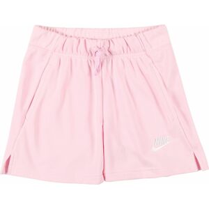 Kalhoty Nike Sportswear pastelově růžová / bílá