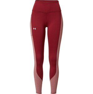 Sportovní kalhoty Under Armour tmavě červená / červený melír / bílá
