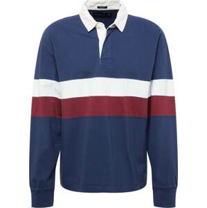 Tričko Abercrombie & Fitch námořnická modř / tmavě červená / bílá