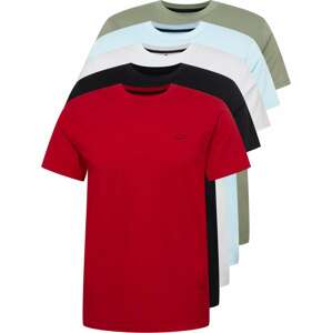 Tričko Hollister světlemodrá / khaki / červená / černá / bílá
