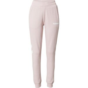 Sportovní kalhoty 'Legacy' Hummel pastelově růžová / bílá