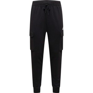 Sportovní kalhoty 'Essentials Fleece Tapered ' ADIDAS SPORTSWEAR černá / bílá
