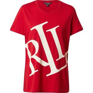 Tričko 'KATLIN' Lauren Ralph Lauren červená / bílá