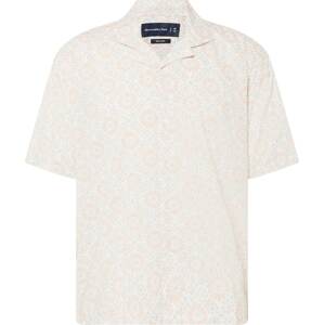 Košile Abercrombie & Fitch béžová / světlemodrá / bílá
