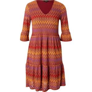 Šaty MORE & MORE rezavě hnědá / tmavě fialová / oranžová / červená