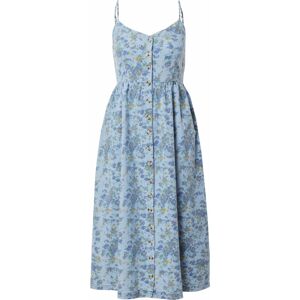 Letní šaty Oasis modrá / světlemodrá / světle hnědá / kiwi