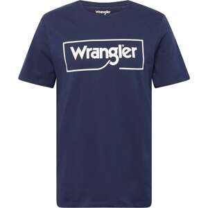 Tričko 'FRAME' Wrangler námořnická modř / bílá