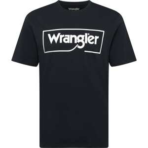 Tričko Wrangler černá / bílá