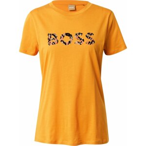 Tričko 'Elogo' Boss Orange zlatě žlutá / tmavě zelená / lososová / černá