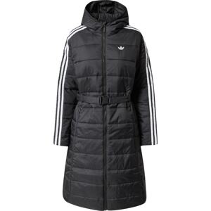 Zimní kabát adidas Originals černá / bílá