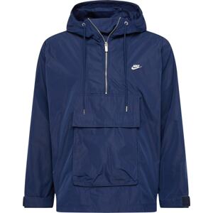 Přechodná bunda Nike Sportswear noční modrá / bílá
