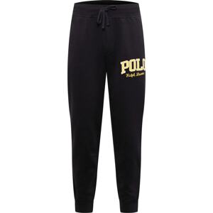 Kalhoty Polo Ralph Lauren žlutá / černá / bílá