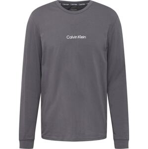 Tričko Calvin Klein Underwear tmavě šedá / bílá