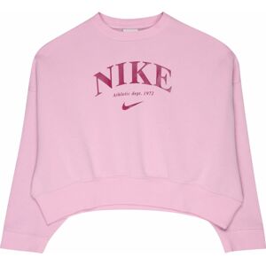 Mikina Nike Sportswear bobule / pastelově růžová