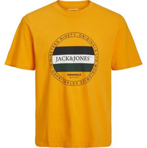 Tričko 'CODYY' jack & jones oranžová / černá / bílá
