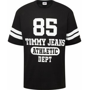 Tričko Tommy Jeans černá / bílá