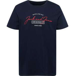 Tričko 'FERRY' jack & jones námořnická modř / červená / bílá