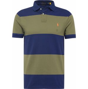 Tričko Polo Ralph Lauren modrá / khaki / oranžová