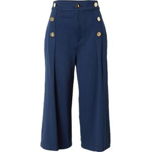 Kalhoty se sklady v pase 'DRAZIA' Lauren Ralph Lauren námořnická modř