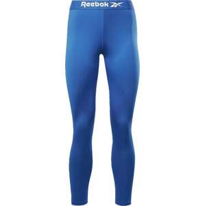 Sportovní kalhoty Reebok Sport modrá / bílá