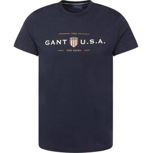 Tričko Gant marine modrá / žlutá / červená / offwhite
