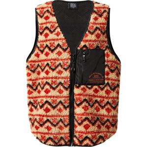 Pletená vesta BDG Urban Outfitters krémová / oranžová / černá