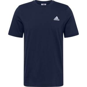 Funkční tričko 'Essentials Embroidered Small Logo' ADIDAS SPORTSWEAR tmavě modrá / bílá