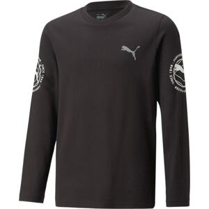 Funkční tričko Puma stříbrně šedá / černá / bílá
