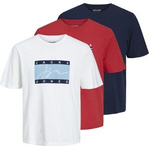 Tričko 'JOSHUA' jack & jones námořnická modř / mix barev / tmavě červená / bílá
